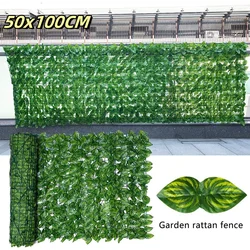 Artificial Ivy Privacy Screen Strengthened Joint Prevent Leaves Falling Off Faux Hedge Panels Greenery Vines Fence for Outdoor