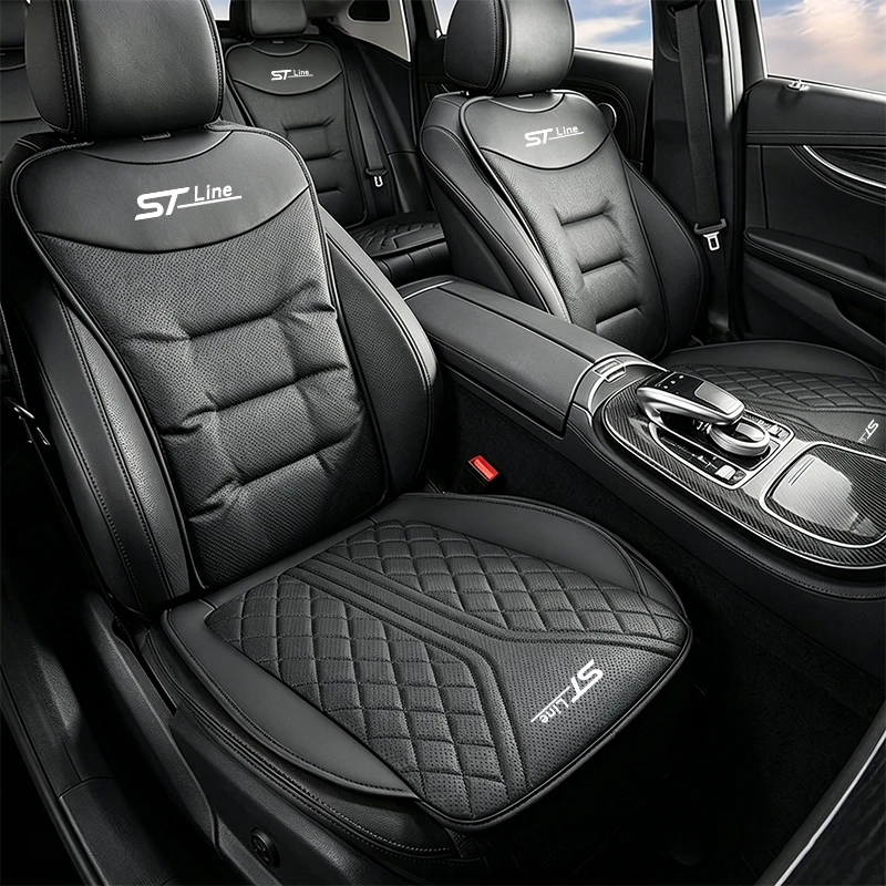 Car Seat Cushion For Ford ST Line Kuga MK3 MK4 S Max Focus Puma Fiesta Thickened Seat Protector pad Front & Rear Seat Covers