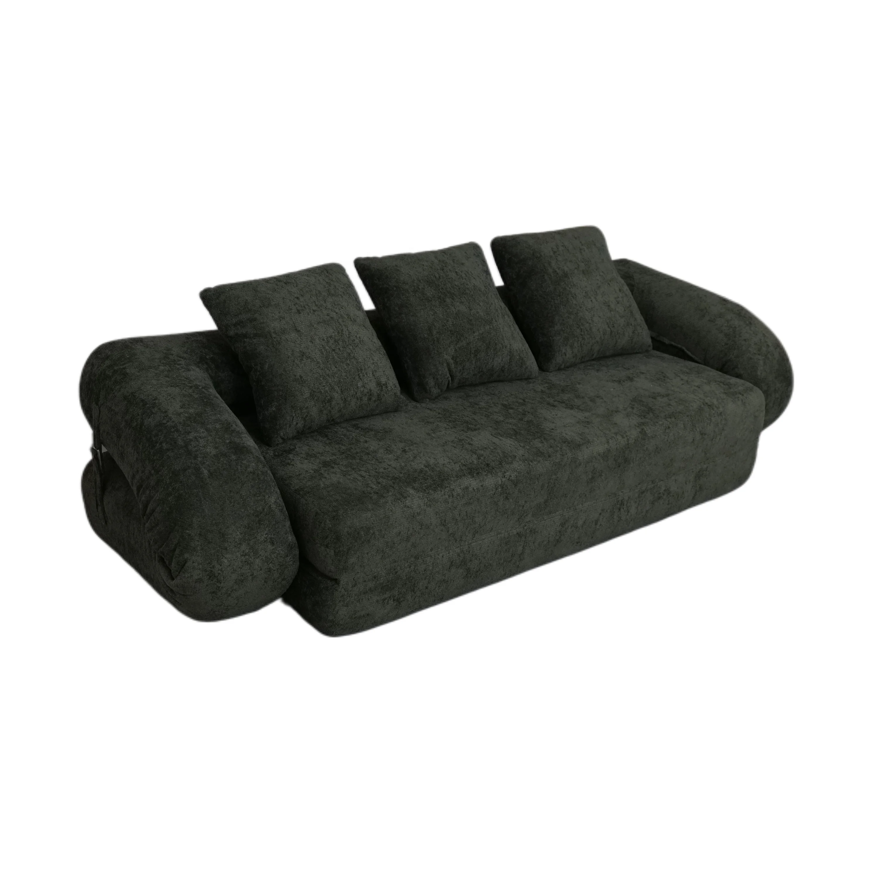 #Compression Modern Minimalist Square Sofa Bed Boneless Couch Set Furniture Seating for Living Room Apartment Hotel