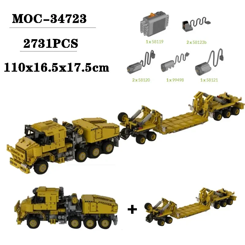 New MOC-34732 Extended Range Mobile Tactical Truck with Trailer Model  Adult and Children's Toy Gifts Birthday and Christmas Toy