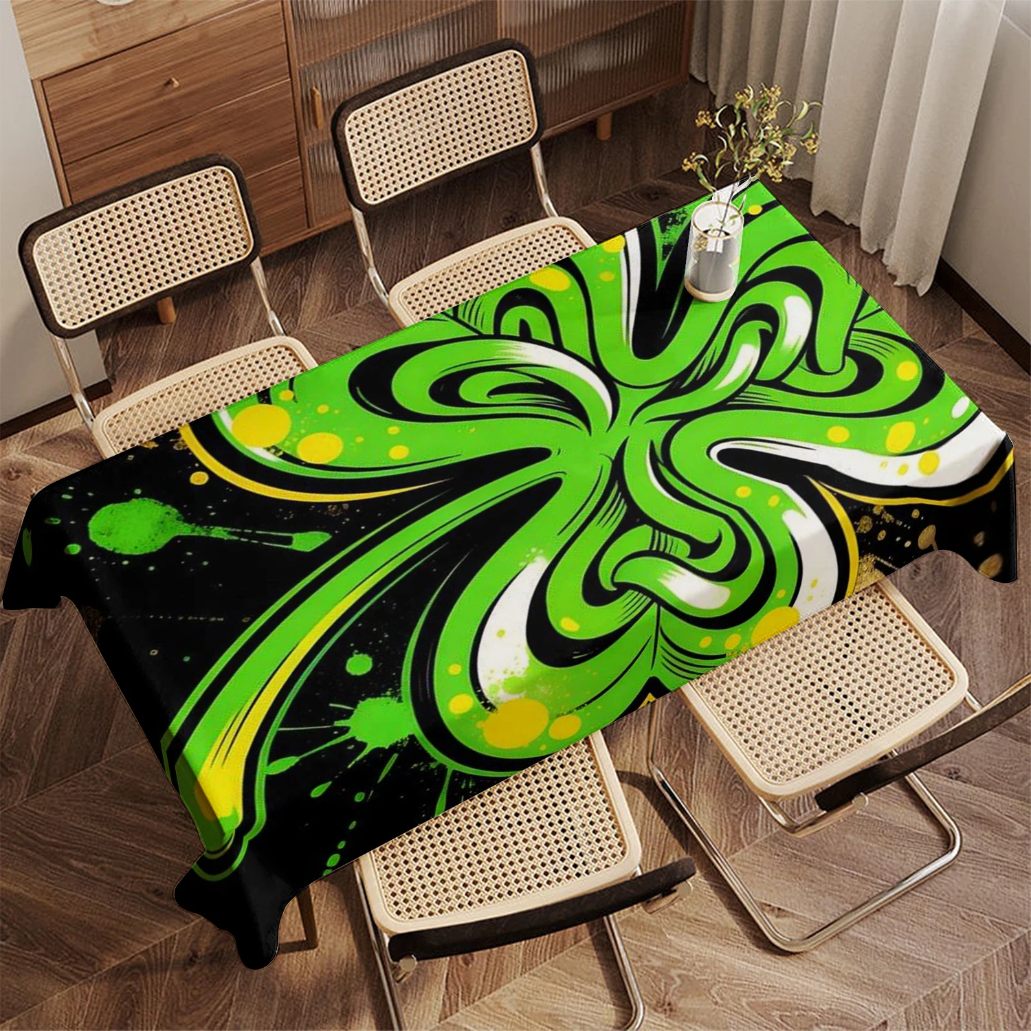 

2D абстрактная вихревая скатерть ресторанная кухонная скатерть гостиная украшение дома прямоугольное украшение для вечеринки