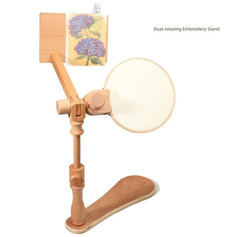 for Adjustable Embroidery Rack Desktop Vertical Cross Stitch Ring Hoop Rotatable Stretch Bracket