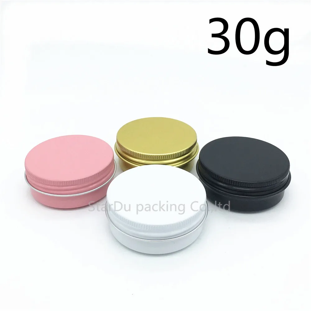 

Free Shipping 500pcs 30g Aluminum jar, 30 Gram Metal Cream jar, 1oz Silver Aluminum case, 30 G Metal Cosmetic Container