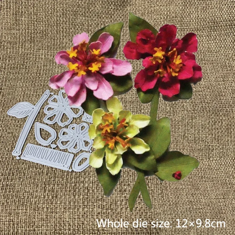 

XLDesign Craft Metal Cutting Dies Cut Die Mold Zinnia flower Scrapbooking DIY Album Paper Card Craft Embossing Die Cuts