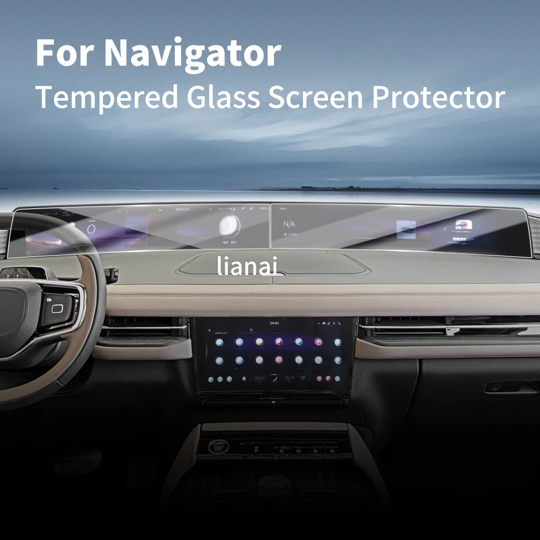 

Carplay Screen Protector Tempered Glass Protective Film Navigator Car Stickers Accessories For 25 Lincoln Navigator