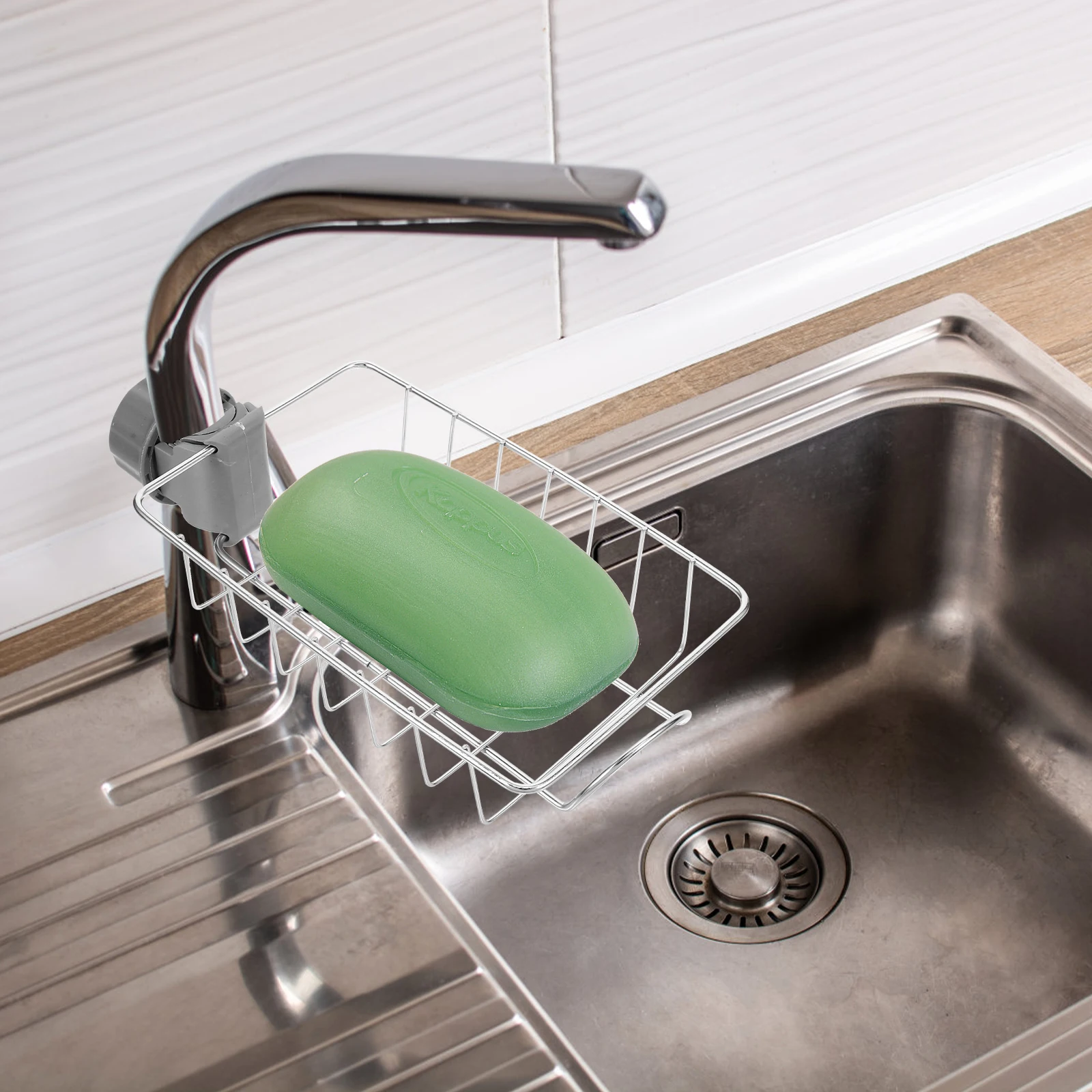 

Quick Drying Holder Kitchen Sink Sponge ganizer Stainless Steel Faucet Rack Adjustable Storage Plastic Bracket Lock System