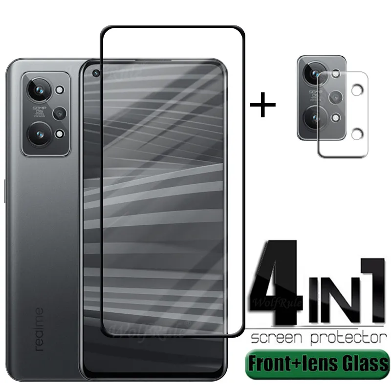 

4-in-1 For OPPO Realme GT 2 Glass For Realme GT 2 Tempered Glass Full 9H Screen Protector For Realme GT 2 Pro GT 2 GT2 Lens Film