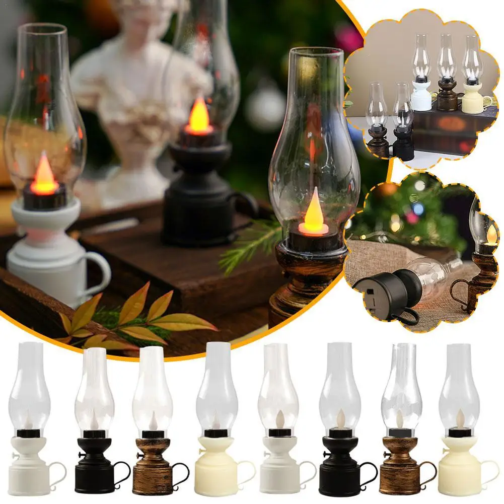 Electronic Oil Lamp Creative Nostalgia Water Drop Lamp Wick Electronic Vintage Swinging Kerosene Water Drop Lamp Ornament