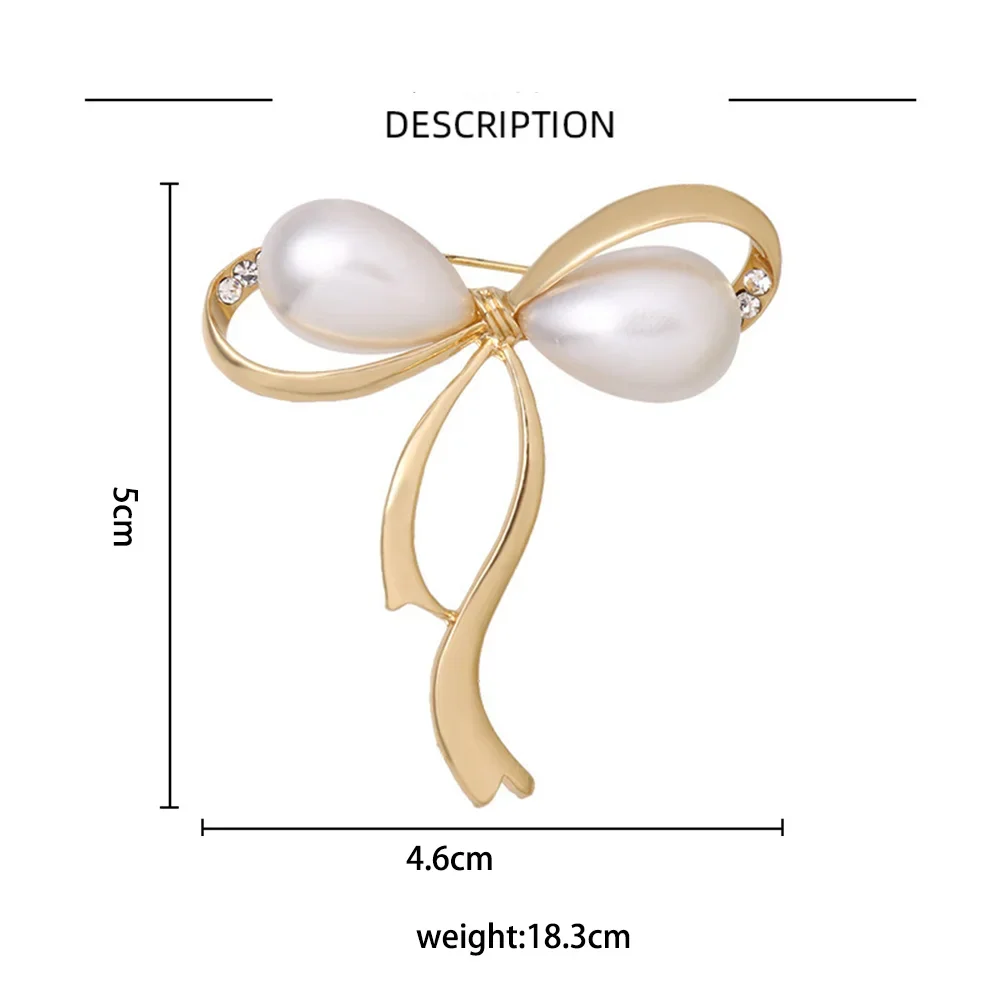 موضة القوس اللؤلؤ بروش للنساء الفاخرة رائعة حجر الراين دعوى الصدار دبابيس حلية مجوهرات اكسسوارات هدايا 2024 تصميم جديد