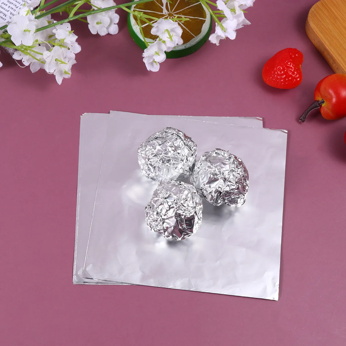 300Pcs Premium Tin Foil Wrapping Paper Odor Free Tear Resistant for Chocolate Brown Sugar Tea Wedding Candy Gift Packaging