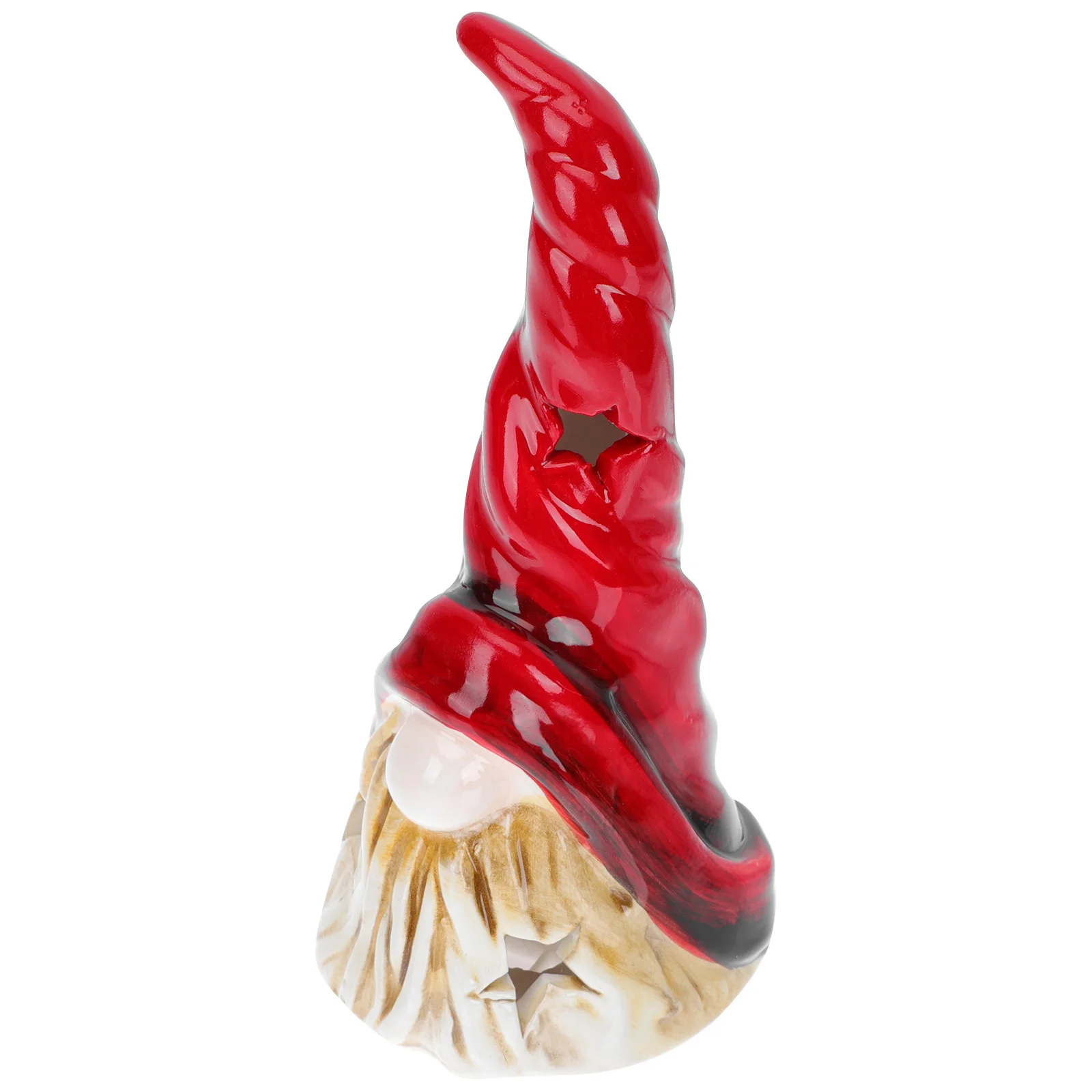 

1Pcs Ceramic Christmas Ornament Retro Small Luminous Xmas Tabletop Decor Party Decoration Festive Home Desktop Adornment