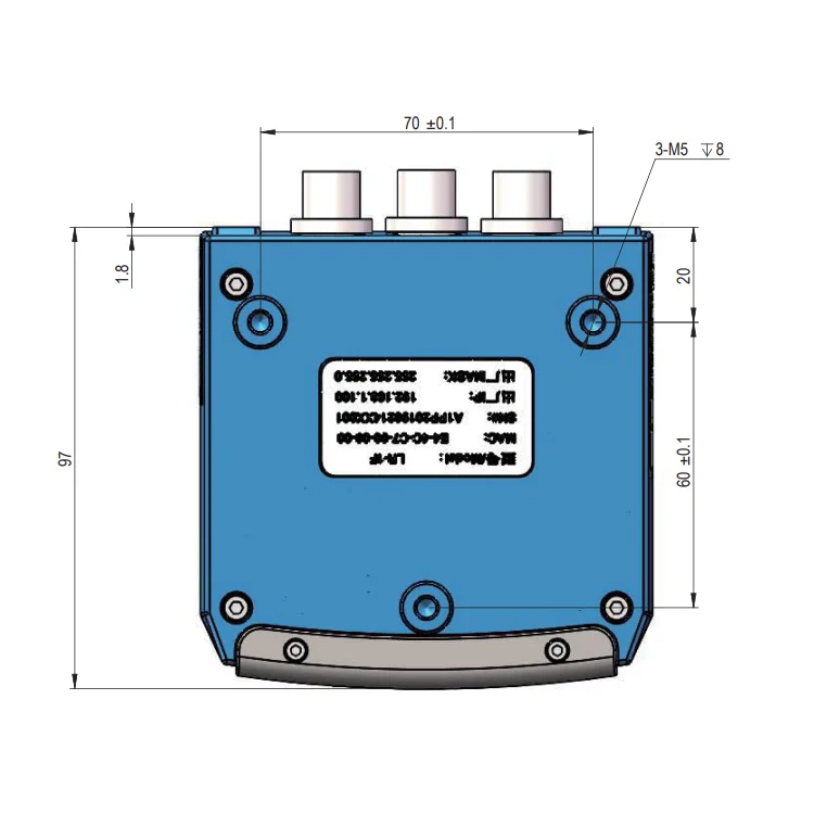 للروبوت الداخلي والخارجي، AGV تجنب عوائق الملاحة Olei LR-1F 50m TOF 2D 360 درجة 25 هرتز مستشعر LiDAR مناسب للمسح