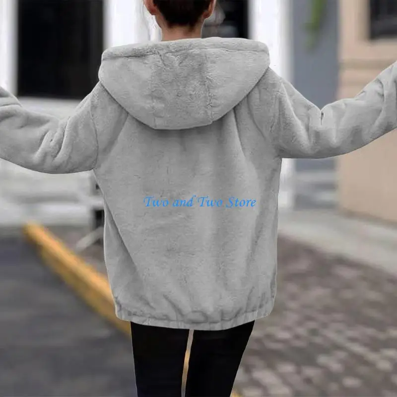 

HX6F Soft Fleece Lined Women's Hooded with Easy Front Zip Access and Convenient Pockets for Comfort in Winter Weather