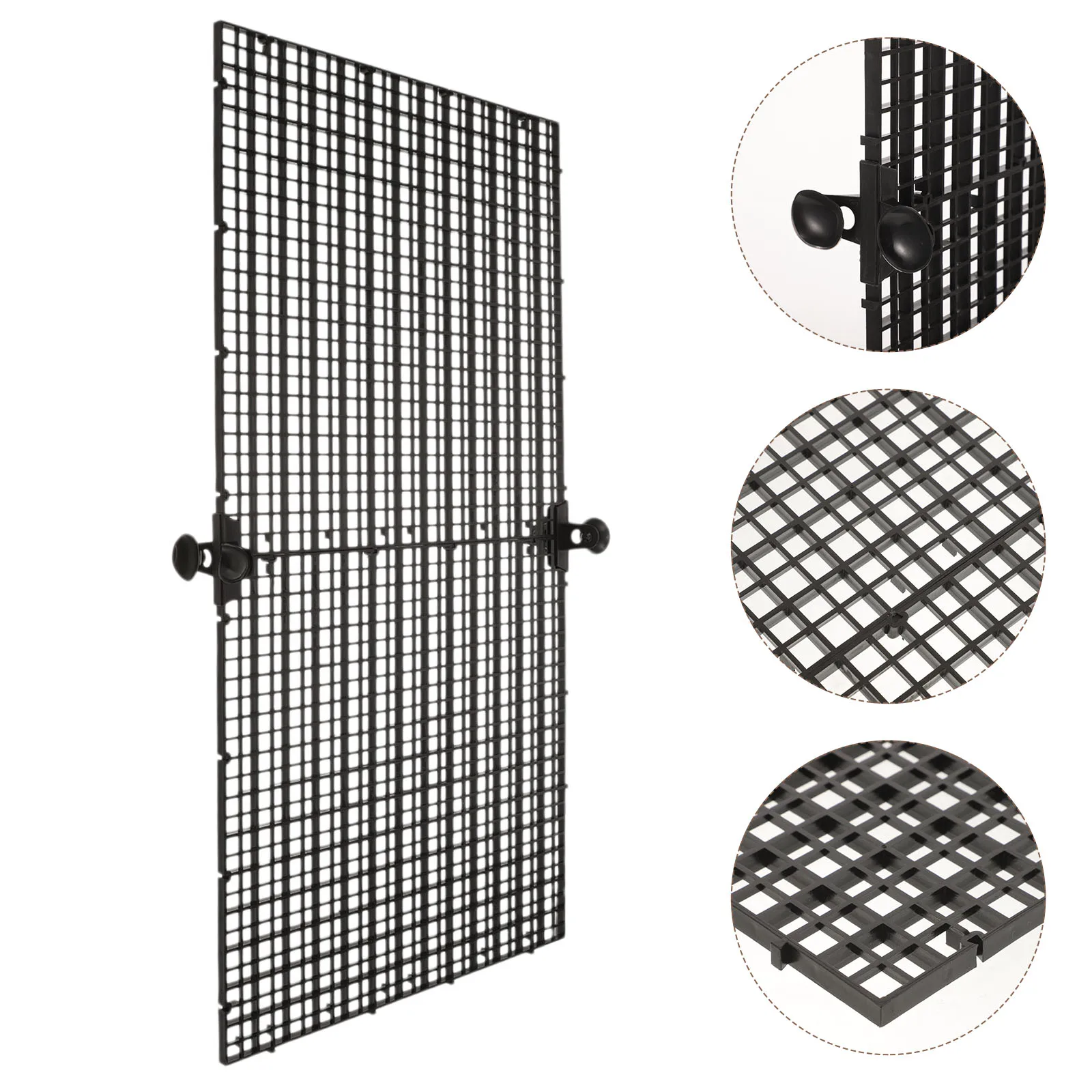 

2 Black 30X30Cm Fish Tank Escape Plate Aquarium Divider Betta Isolation Plastic Grid Cover Bottom Isolation Plate Fish Tank