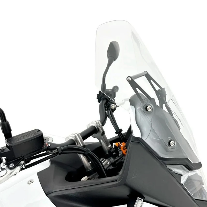 1 PCS Motorcycle Windshield Stand Holder Mobile Black Metal For Honda XL750 Transalp 2023 2024 XL 750