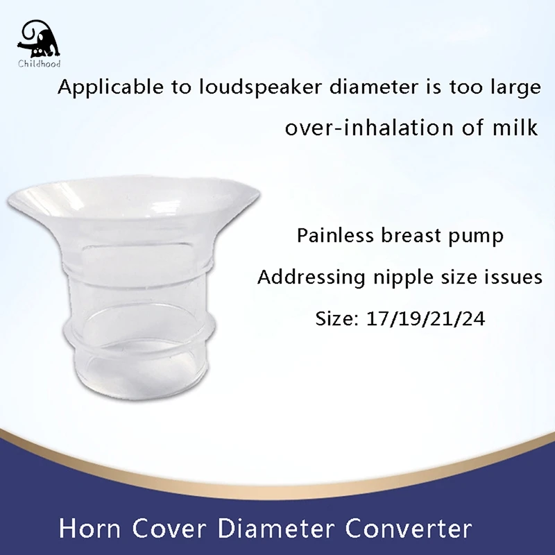 15mm 17mm 19mm 21mm Breast Pump Funnel Inserts Plug-in Different Caliber Size Converter Small Nipple Horn Adapter