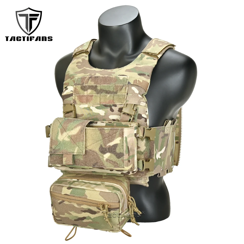 

Tactical Low Profile Plate Carrier LV119 Airsoft Vest Elastic Cummerbund MK4 Chassis Chest Rig Drop Down Pouch Setup Nylon