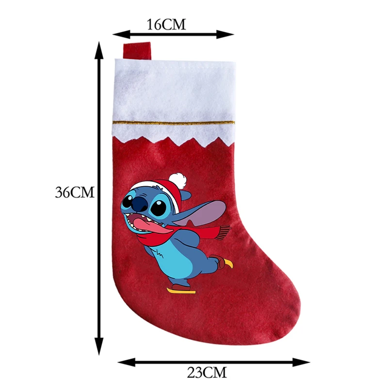 Disney Stitch ciondolo calza di natale nuovo Anime decorazione albero di natale Kawaii sacchetti regalo calzini di babbo natale ornamenti regalo per