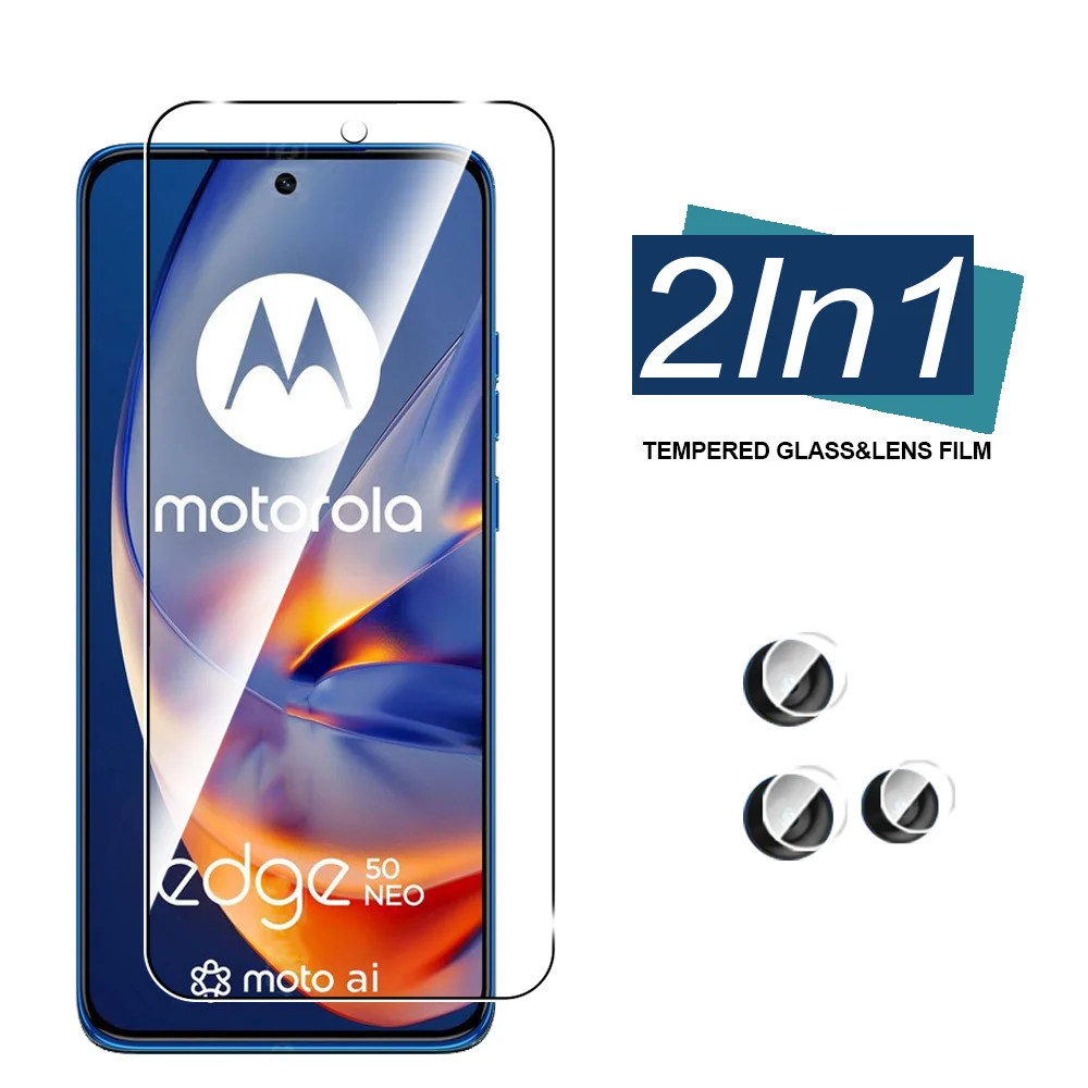 2in1 Camera Film Tempered Glass For Motorola Edge 50 Neo Edge50 Neo Edge 50Neo Edge50Neo Screen Protector Protective Films