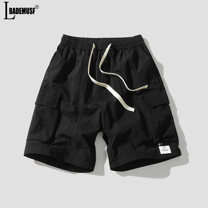 Fashion Summer Solid Color Casual Shorts Man Quick Drying Motion Thin Style Shorts Loose Fitting Ventilation Man Short Trousers