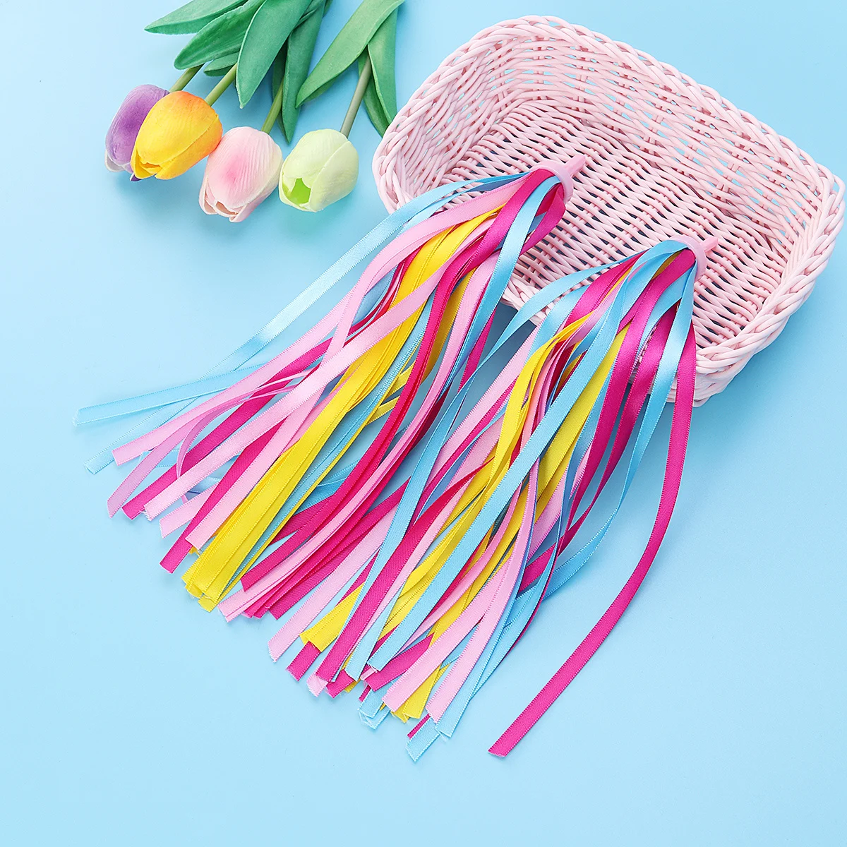 

Vorcool Kids Bike Handlebar Streamers Yellow Tassels Ribbons Durable Easy Install Flying Dancing in Wind Gift for Children