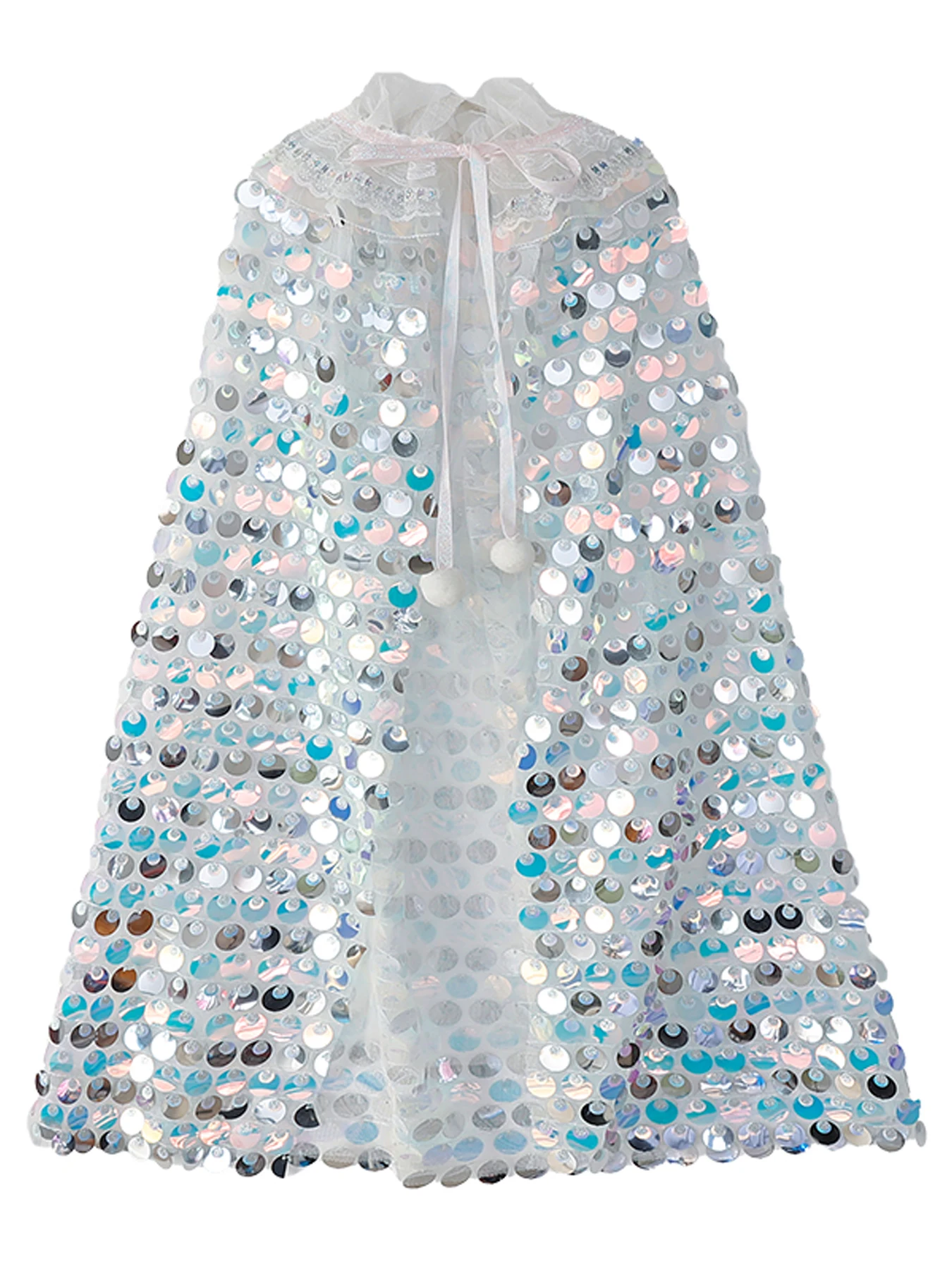 

Charming Girls Princess Dress Cape - Fantasy Cape, Sequined Mesh Cape - Children Birthday Gift - Suitable for Halloween, Christm