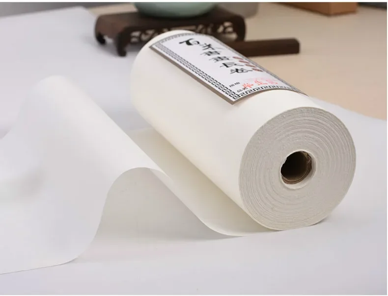 1 Rolle 50 m 100 m Xuan-Papier Chinesische Kalligraphie Malerei Roher Halbreis Handschrift Material Pinsel Freihand Malerei Produkte – Detail 15