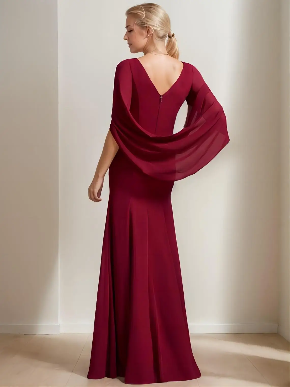 Elegant Mermaid ชุดราตรีซาตินคอเรือ 2025 ความยาวครึ่งแขนสีทึบชุดเจ้าสาวงานแต่งงาน 2025 ฟรีที่กําหนดเอง