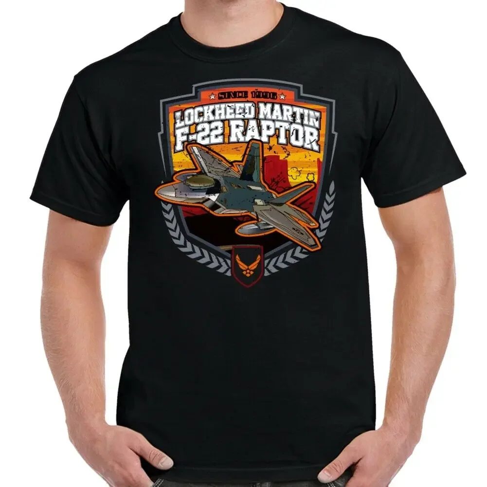 

Cool Design US Air Force F-22 Raptor Stealth Fighter T-Shirt. Summer Cotton Short Sleeve O-Neck Mens T Shirt New S-3XL