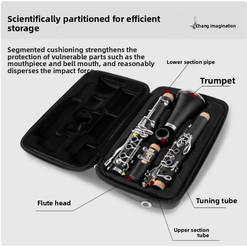 1 Pcs Ultra-lightweight Clarinet Bag, Waterproof, Shockproof, Leather Storage Bag, Clarinet Case, Shoulder Bag