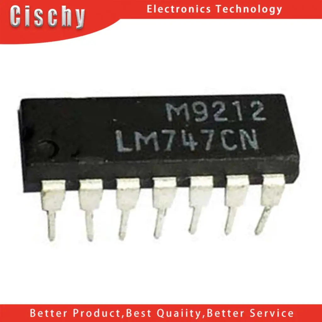 

1pcs/lot LM747CN LM747 DIP-14 In Stock