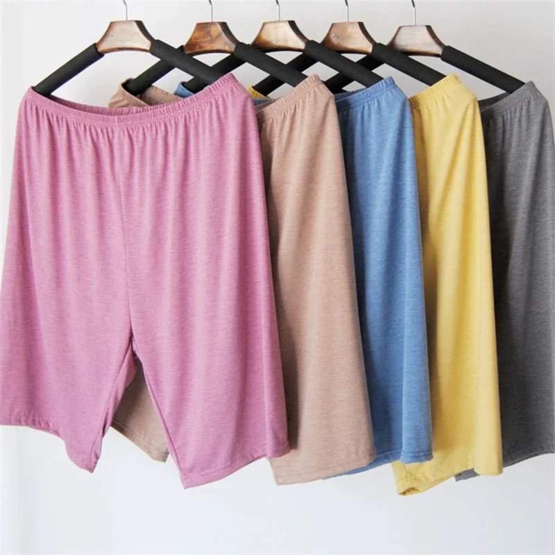 

Women's Sleep Bottoms Cotton Comfortable Loose Elastic High-Waisted Plus Size 8XL Thin Pajamas Knee Length Leggings