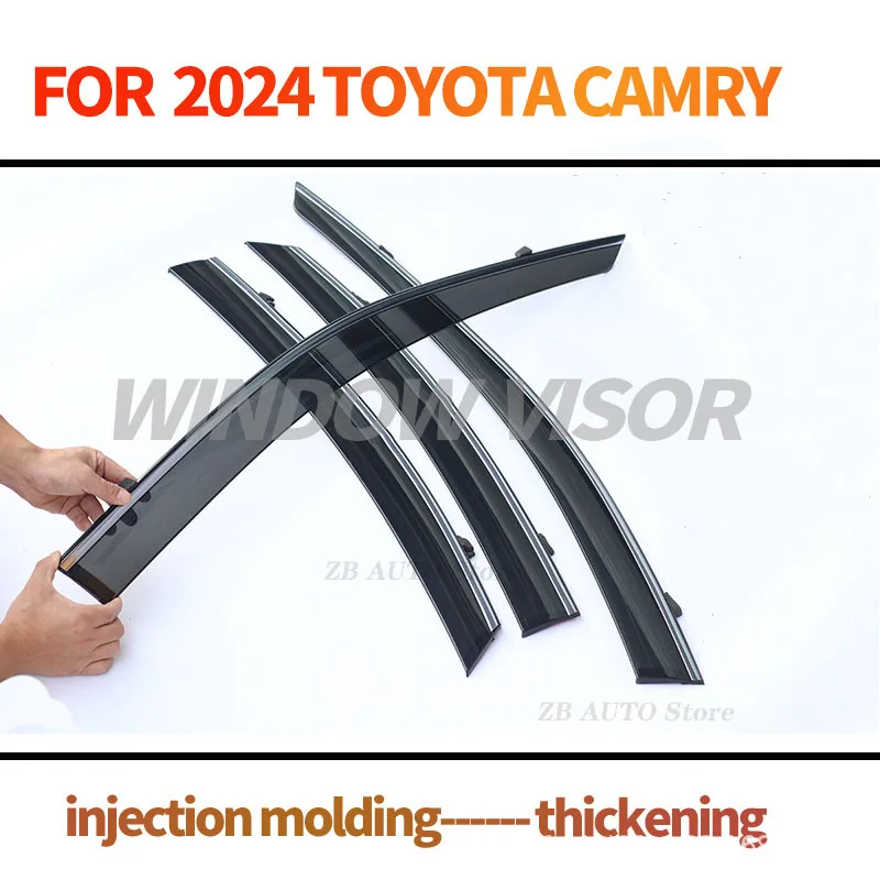 For  TOYOTA CAMRY XV80 2024+  Window visors  Rain water prevention; Covering the sunlight; Anti fog; Snow prevention