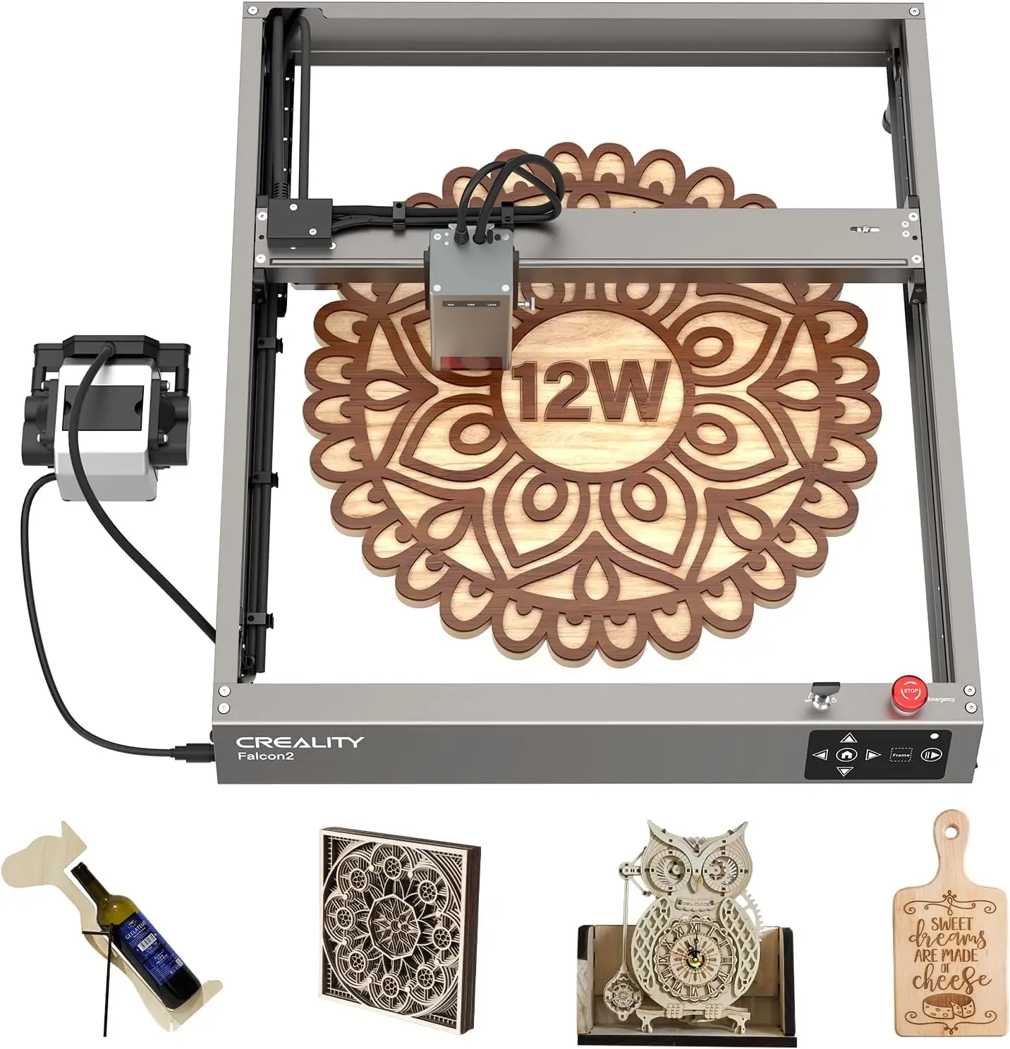 

Creality Falcon2 Engraver, 12W Output Power Cutter Diy Laser Engraving Machine, Cnc Laser Engraver For Wood