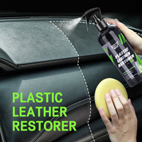 Car Plastic Leather Restorer Spray Polish Cleaner Coating Agent  Back To Black More Gloss Car Cleaning Products S3