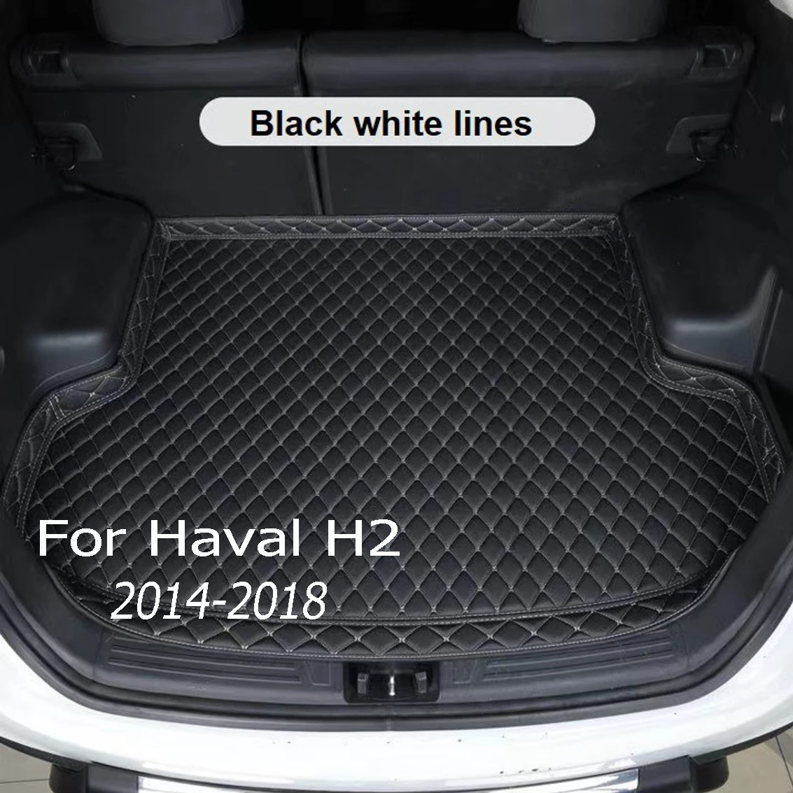 

Custom Leather Car Trunk Mats For Haval H2 2014-2018 Rear Trunk Floor Mat Tray Carpet