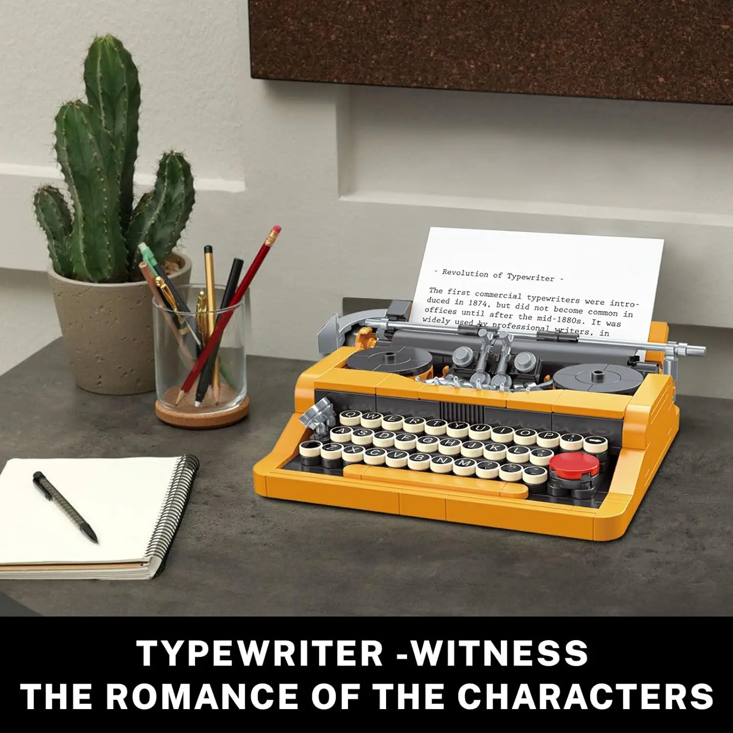 جاكي اللبنات لعبة منشئ التلفزيون وكمان آلة كاتبة ميكانيكية بناء وحدة لتقوم بها بنفسك لعب الأطفال هدية الكريسماس #3