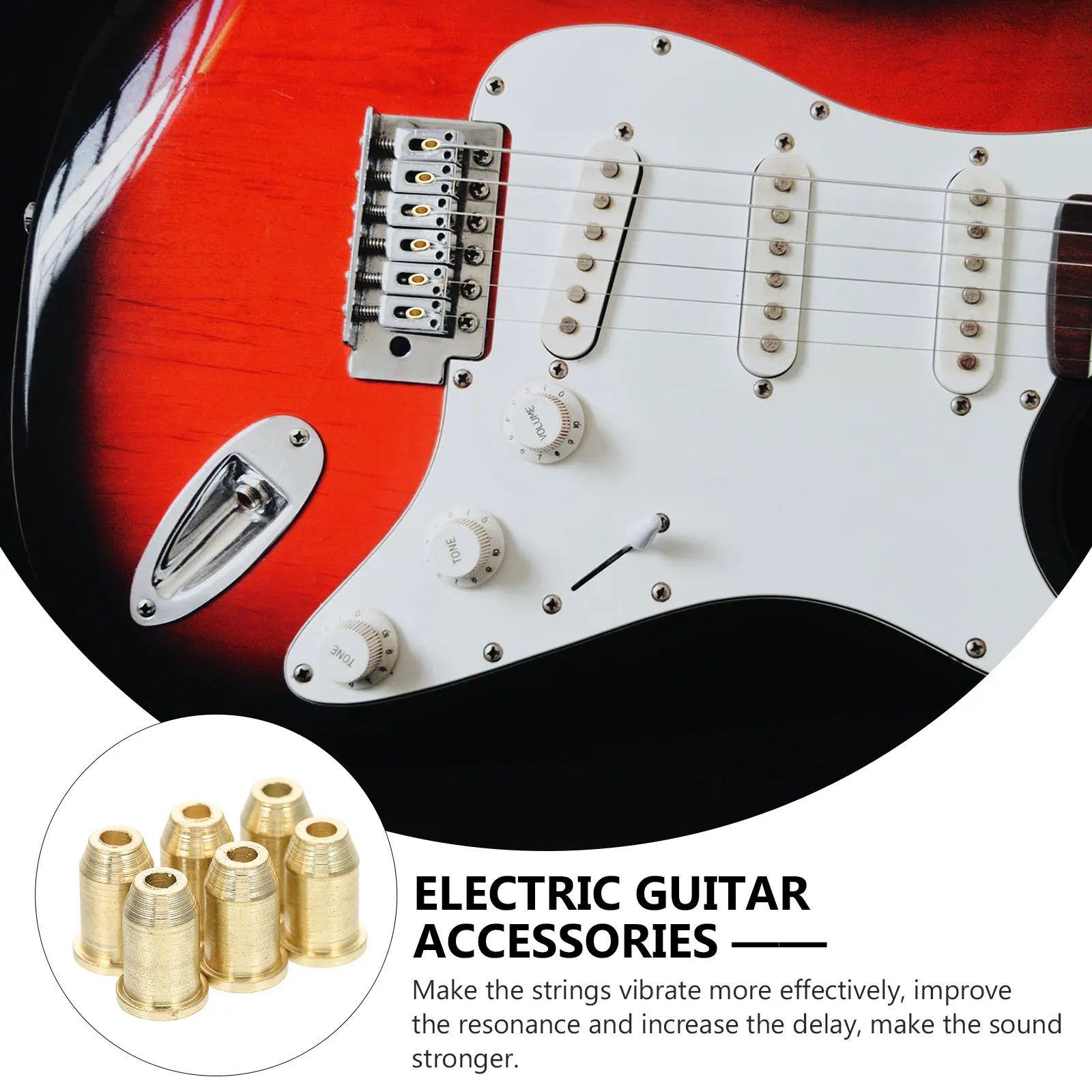

6 Pcs Electric Guitar String Buckle Metal Accessories Durable Practical Improve Resonance Strong Strings Maintain