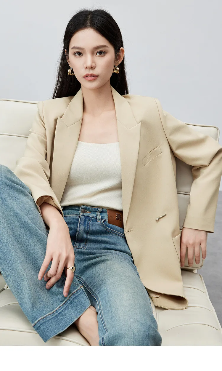 SENTUBILA Maßgeschneiderter Blazer für Damen 2026 Frühling Herbst Modetrend Elegante Anzugjacke für die Arbeit Damenbekleidung 153XC3230 – Detail 27