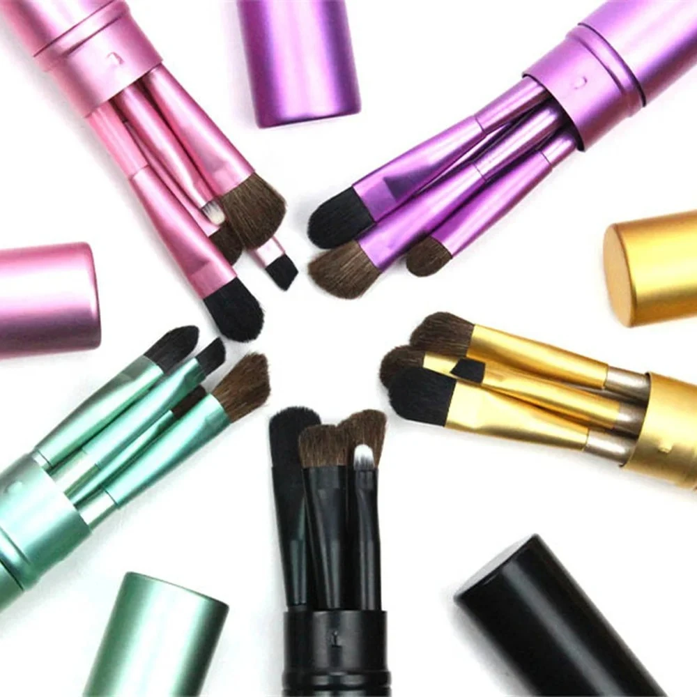 5 stks/doos Make-Up Kwasten Set Reizen Oogmake-up Kwasten Set Mini Oogschaduw Eyeliner Wenkbrauw Lip Borstel Vrouwen Beauty Tool Draagbare Nieuwe