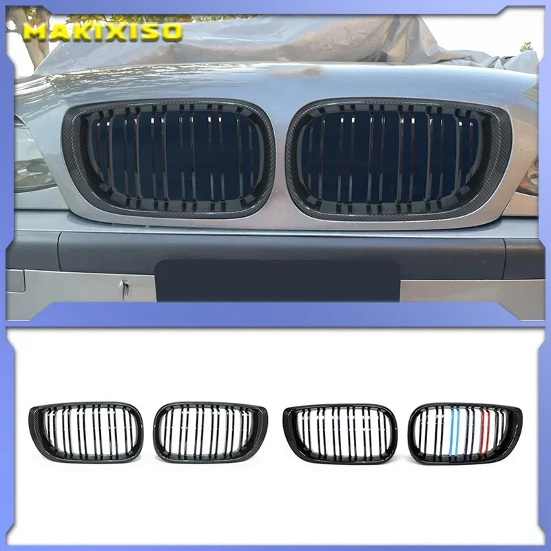 For BMW E46 4-Door Touring Saloon 2002 2003 2004 2005 Car Front Bumper Kidney Hood Grille Racing Grill Black