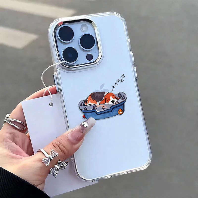 Phone Case For Samsung Galaxy A56 A55 S24 S26 S25 Plus S23 Ultra A57 A36 A17 A26 A37 A07 Silicone Clear Cartoon Dog Korean Cover