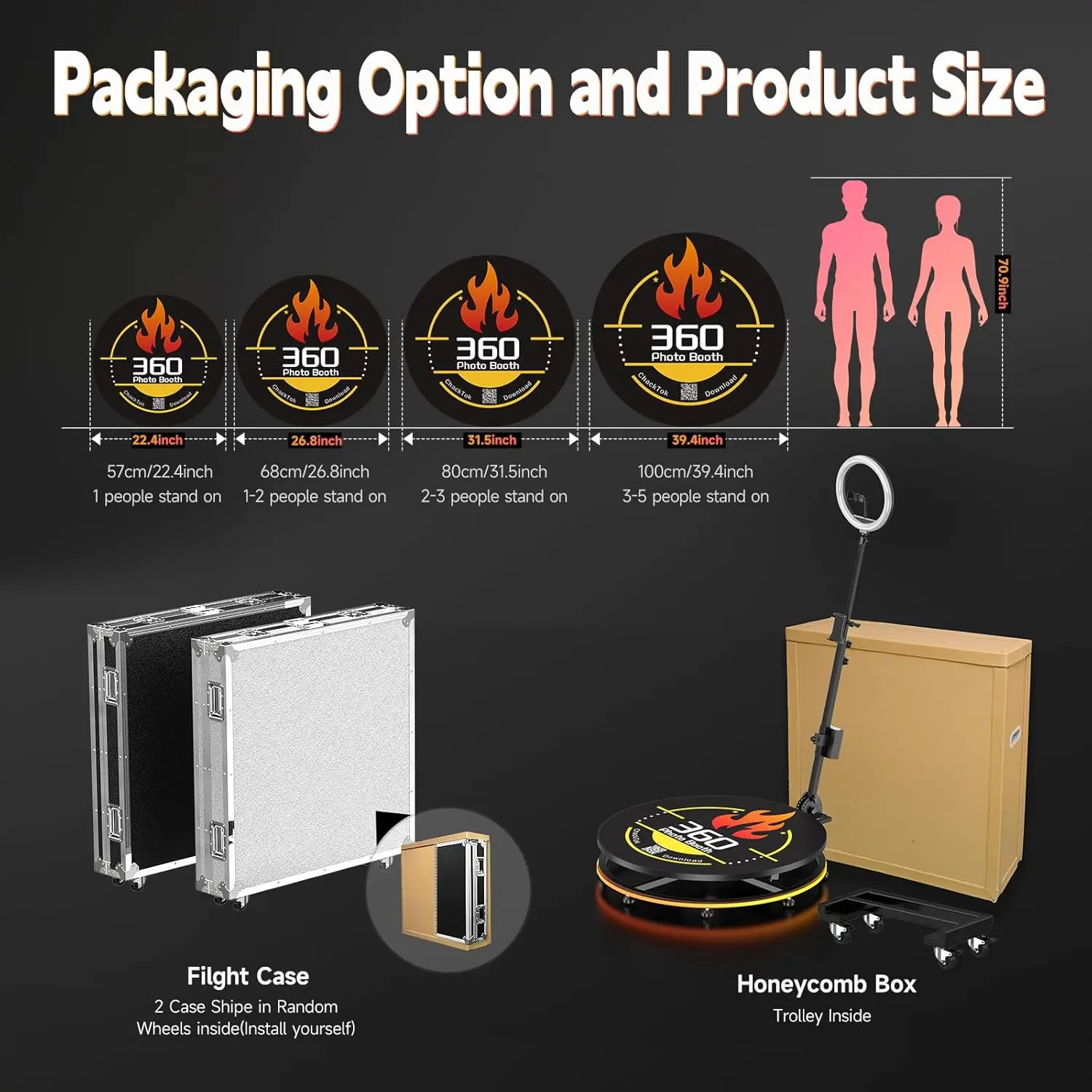 كابينة تصوير CHACKTOK 360 للحفلات |   كاميرا دوارة مع التحكم في التطبيق وتخصيص الشعار |   جهاز التحكم عن بعد التلقائي