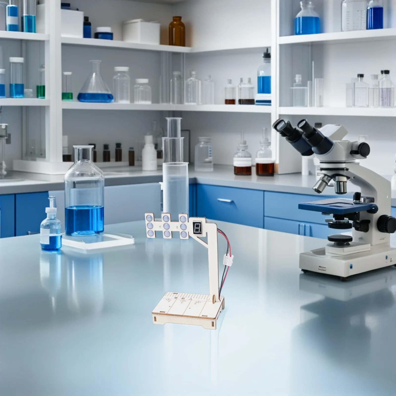 

2 set 2 Sets Diy Stem Traffic Light Kit Wooden Science Experiment For Kids Hands-On Learning - Stem Wood Toy, Diy Building Kits,