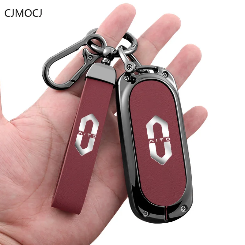 

Premium Zinc Alloy Key Cover for AITO M7/M9/M5 EV - Protective Key Case Keybag Keychain