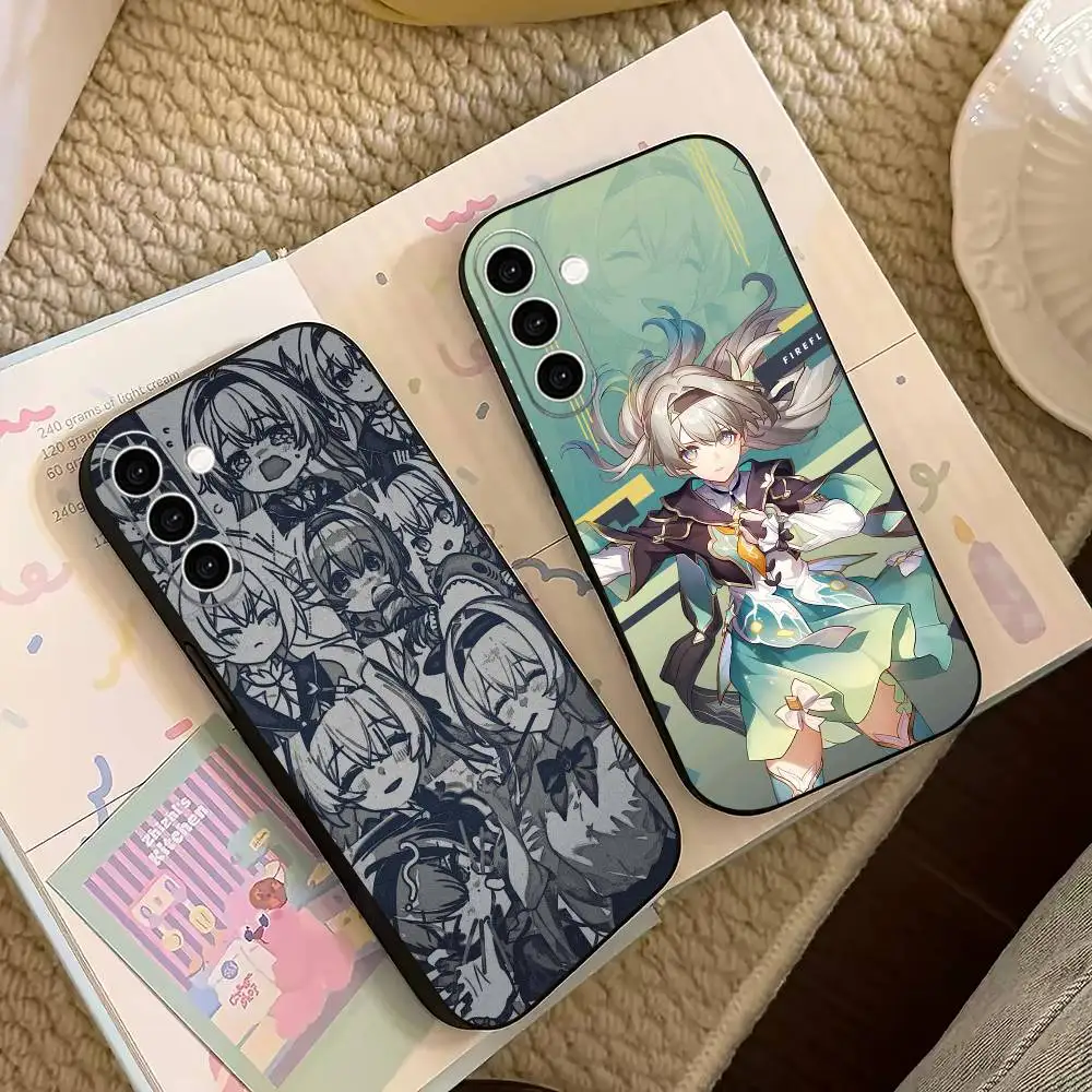 Game Honkai Star Rail Firefly Gift Phone Case For Samsung Galaxy A73,A72,A71,A70,A53,A52,A51,Soft Silicone Black Cover