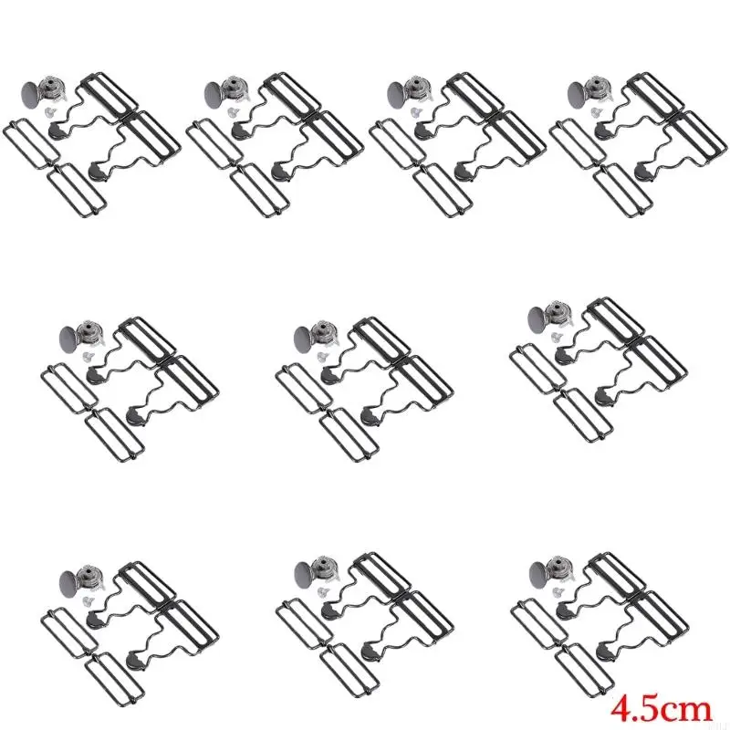 

U4LF 10lots Smooth Surfaces Buckles Suspender End Hosiery Stocking Grips Clip