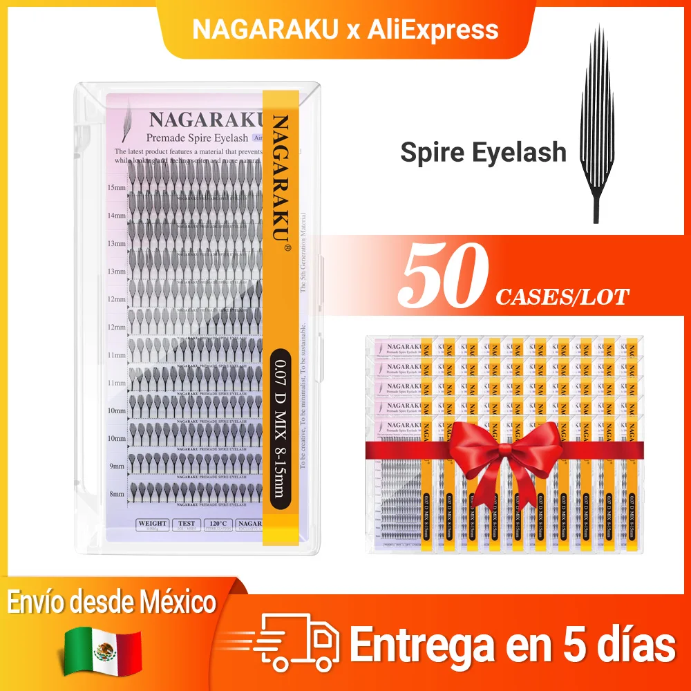 NAGARAKU Envío desde México 50 cajas de pestañas postizas con efecto anime Entrega rápida y gratuita en 5 días