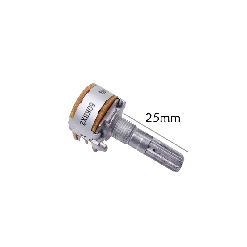 1 pz nuovo giappone 1 pz alpi RK163 B50KX2 Audio potenziometro rotativo a doppia unità 6pin 25mm albero prugna 50k