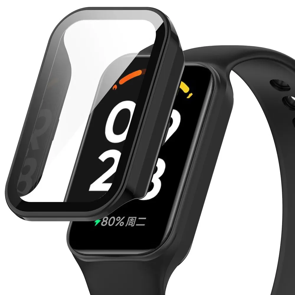 Redmi Band 2 스마트 Band2 PC 케이스 커버 범퍼 프레임 보호대 강화 유리 스크린 Redmi Band 2 케이스 유리 보호